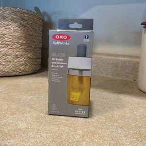 OXO SoftWorks Glass Oil Bottle with Yellow Silicone Brush